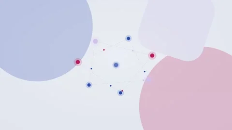 Royal blue and raspberry AI automation workflow flat design loop Stock Footage 342628208