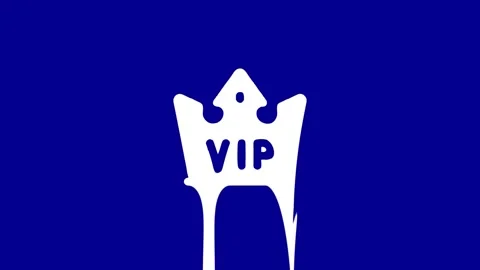 Royal Blue Background With a Melting Vip Crown Stock Footage 327761855