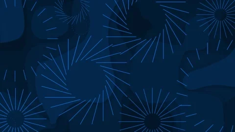 Royal blue color exploding circles over paper cut background Stock Footage 245420486