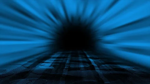 Royal blue color hi-tech particles technology background Stock Footage 296972708