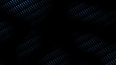Royal blue color parallel lines pattern flowing over black background Stock Footage 307516887