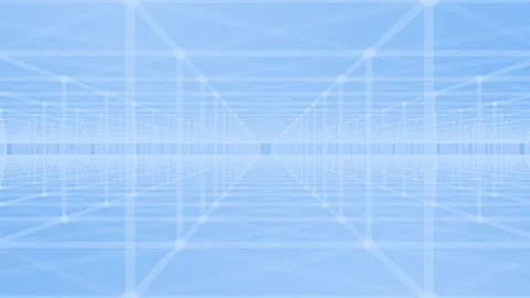 Royal blue complex 3d hi-tech futuristic tunnel technology abstract background Vídeo Stock 302560876