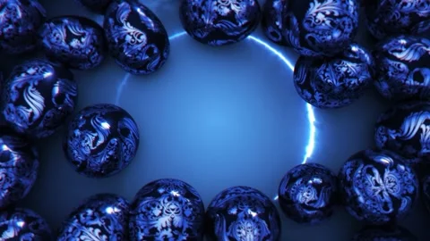 Royal Blue Easter Greetings Background Video stock 269306083