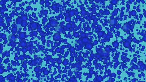 Royal blue infinity spheres approaching viewer on pale blue background Stock Footage 264211641