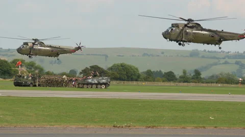 Royal British Marines on drill practice Stock Footage 41344730