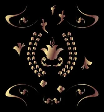 Royal bronze pattern Illustrazione stock