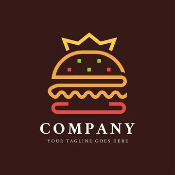 Royal burger logo Illustrazione stock