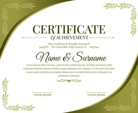 Royal certificate design template vector Stock Illustration