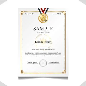 Royal certificate template illustration vector Stock Illustration