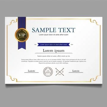 Royal certificate template illustration vector 스톡 일러스트