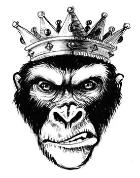 Royal chimp Illustrazione stock