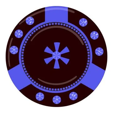 Royal chip icon cartoon vector. Chips stacks 库存插图