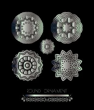 Royal circle design elements Illustrazione stock