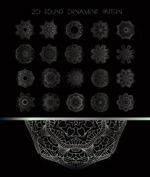 Royal circle design elements Illustrazione stock