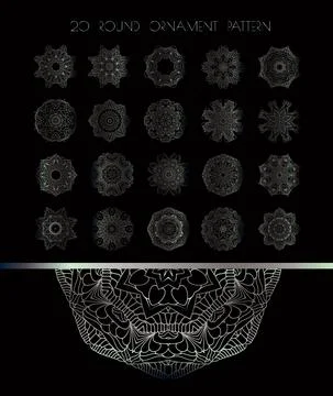 Royal circle design elements. Illustrazione stock