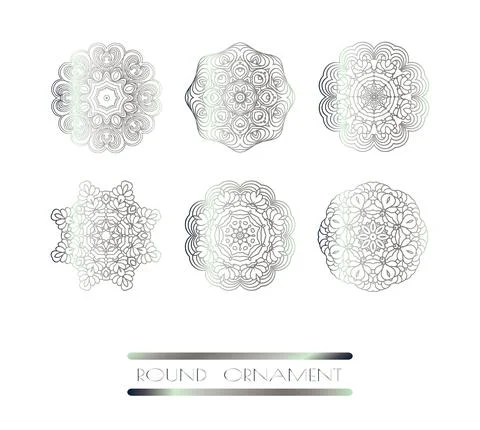 Royal circle design elements Illustrazione stock