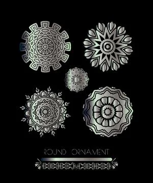 Royal circle design elements Illustrazione stock