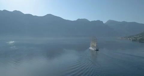 Royal Clippers crusing in Boka bay2 Video stock 99712831