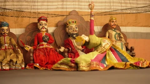 Royal Court Puppet Performance Video stock 310730823