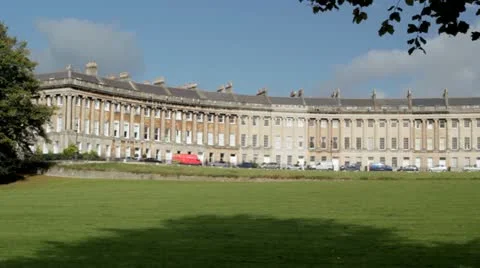 Royal Crescent, Bath, England Stock Footage 12234378
