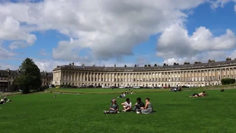 The Royal Crescent Bath England Stock Footage 138210679