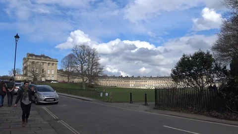 Royal Crescent, Bath, UK Stock Footage 89360169