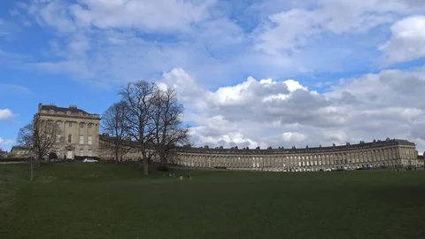 Royal Crescent, Bath, UK Stock Footage 89360178