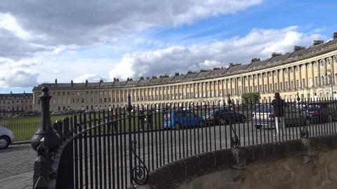 Royal Crescent, Bath, UK Stock Footage 89360657