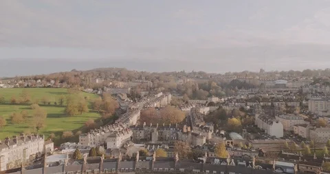 ROYAL CRESCENT DRONE_02, BATH UK Stock Footage 88632759