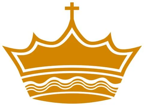 Royal cross crown Stock Illustration