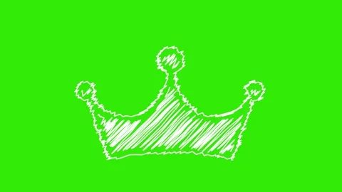 Royal crown animated hand drawn sketch king queen luxury symbol wiggling lo.. Stock Footage 342963485