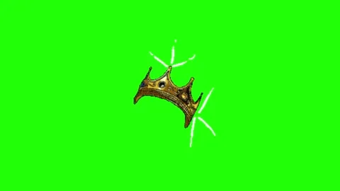 Royal Crown Animation Chroma Key Screen Effect Video stock 337197566