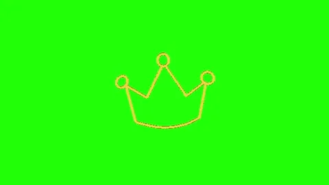 Royal Crown Animation Chroma Key Screen Effect Stock Footage 337197575