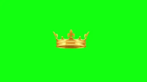 Royal Crown Animation Chroma Key Screen Effect Stock Footage 337197585