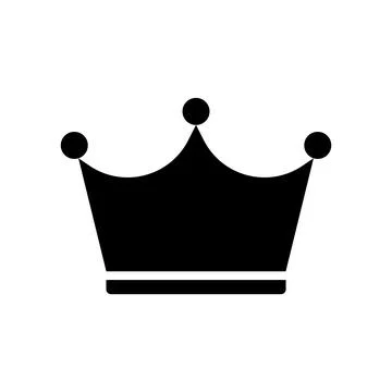 Royal crown flat icon on white background, isolated vector Stock Illustration