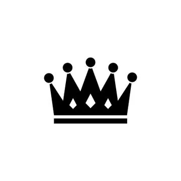 Royal Crown Flat Vector Icon Stock Illustration