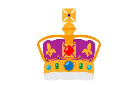 Royal crown isolated on white background. EPS 10 Stock Illustration