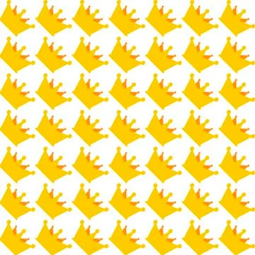 Royal crown pattern. Royal crown symmetric ornament. Tiled back. Repeatable Stock Illustration