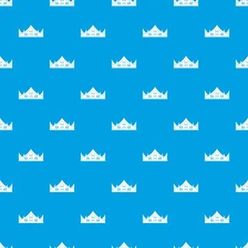 Royal crown pattern seamless blue Illustrazione stock