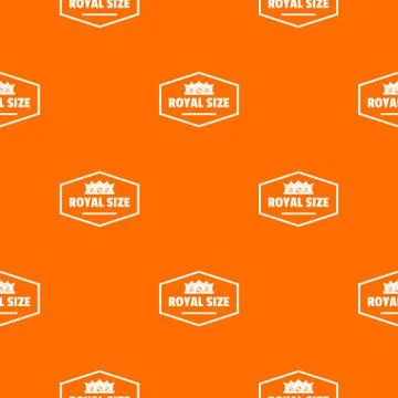 Royal crown pattern vector orange 스톡 일러스트