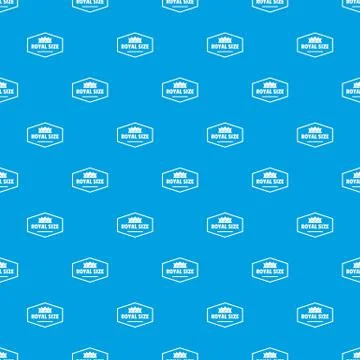 Royal crown pattern vector seamless blue 스톡 일러스트
