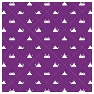 Royal crown Purple background Stock Illustration