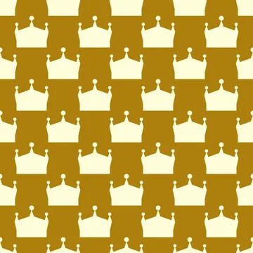 Royal Crown Seamless pattern. Flat Vector Illustration Stock Illustration
