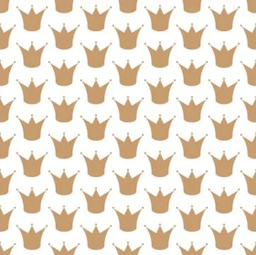 Royal crown seamless vector pattern Stockillustratie