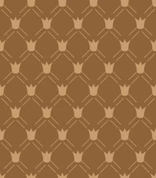Royal crown seamless vector pattern Stock Illustration