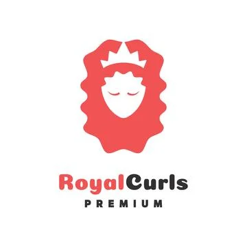 Royal Curls Logo Stock Illustration