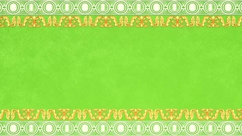 Royal damask background with border, green spring nature paper summer template Stock Footage 171139599