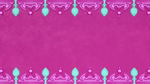 Royal damask background with border, pink love lace wedding heart template Stock Footage 170789983