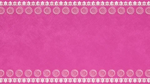 Royal damask background with border, pink lace wedding love paper template Stock Footage 170790875