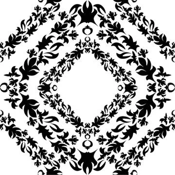 Royal damask pattern for fabric design. Wallpaper baroque, damask. Stock Illustration